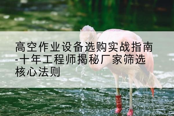 弥勒剪叉式升降机厂家-高空作业设备选购实战指南-十年工程师揭秘厂家筛选核心法则
